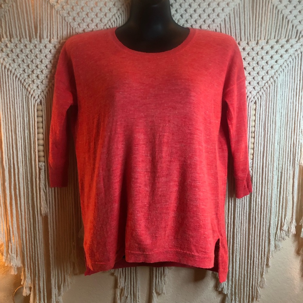 J.Crew red wool/linen/alpaca blend sweater. Size: XS